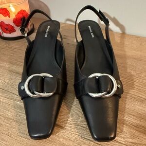 MICHAEL KORS Black Jaden Sling Pumps, size 8, NWOT